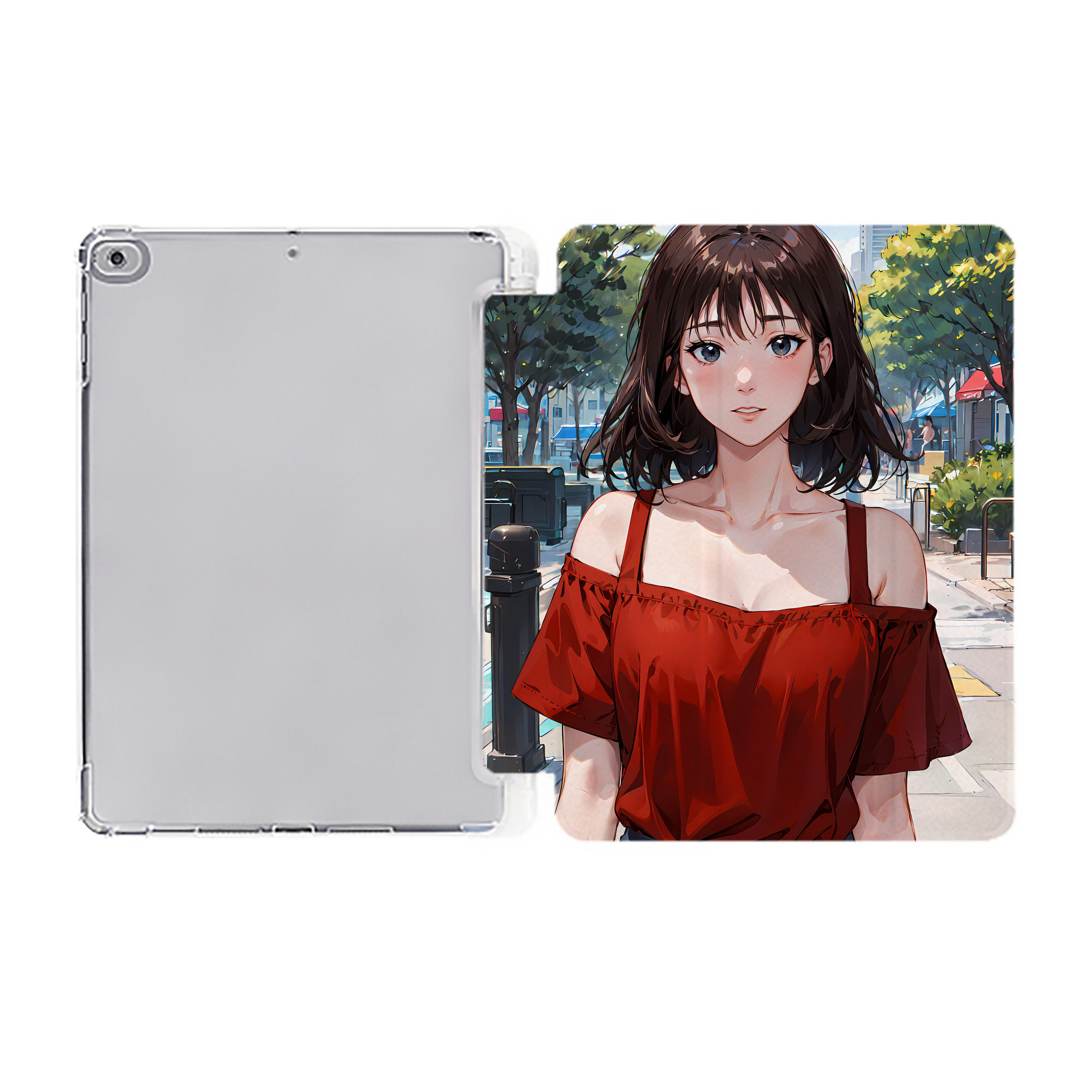 （画像用） SLAM DUNK／スラムダンク IPad ケース ペン収納付き 三つ折りスタンド PUレザー×シリコン 対応機種9.5/10.5/10.9インチ